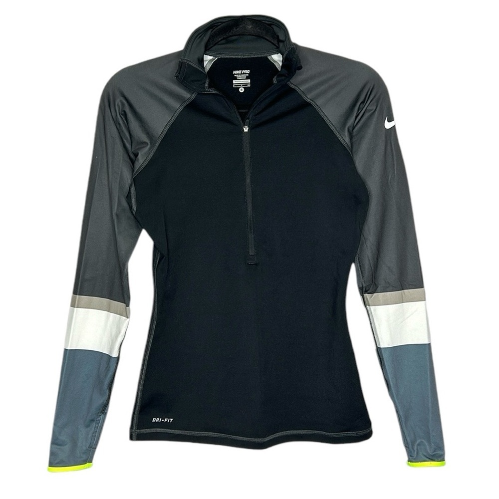 Nike Pro Colorblock Micro Fleece Lined Half Zip Size S